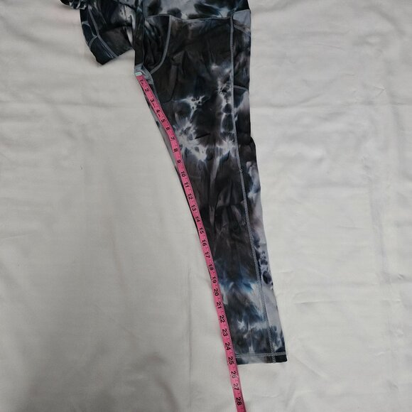Aeropostale Sport Women's Black/White/Blue Tie Dye Print Leggings Size L/G - Picture 12 of 13